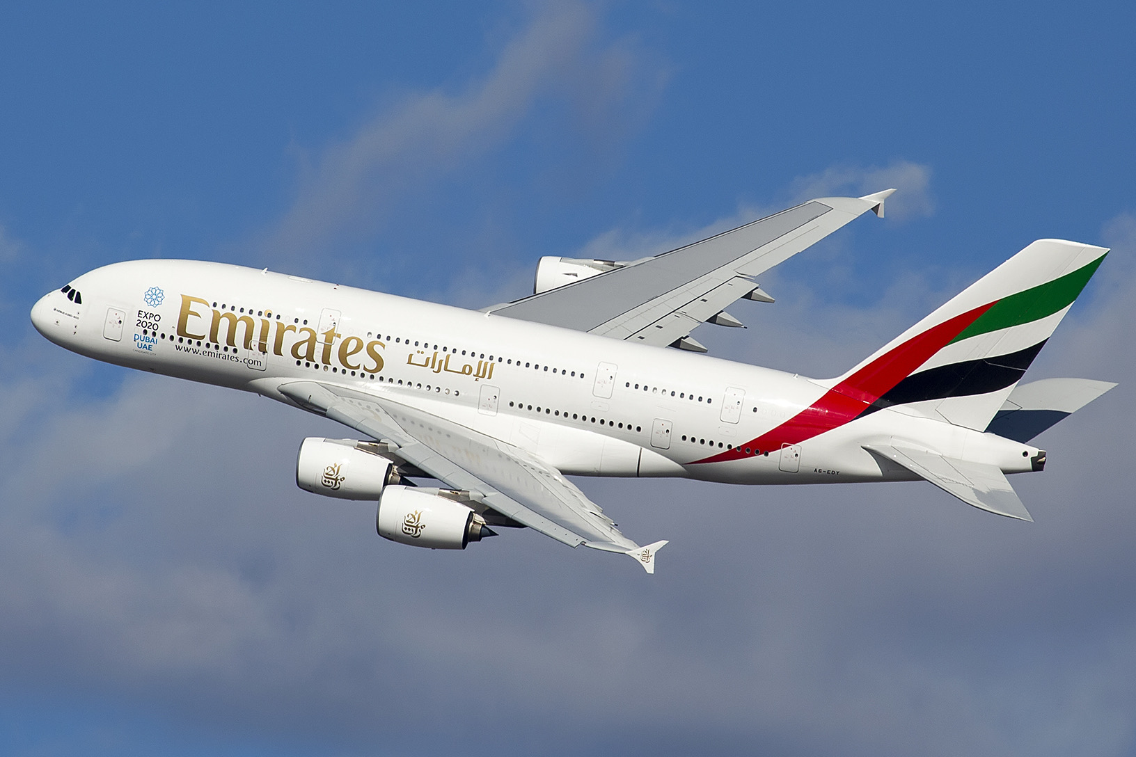 Emirates Airbus A380 departing Dubai International Airport on a southern inland routing to Jeddah amid Iran airspace closures – Airline News.