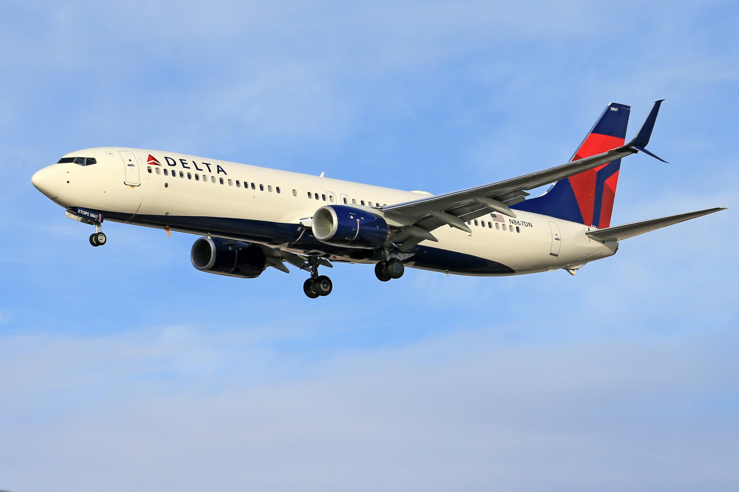 Delta Airlines aircraft in flight