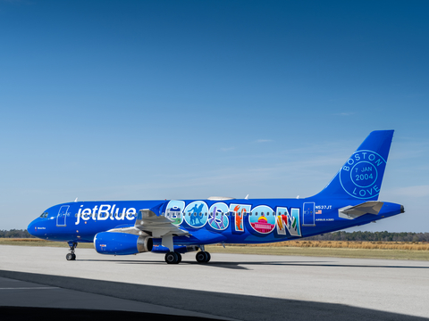 JetBlue Aircraft at Boston Airport in Boston Livery