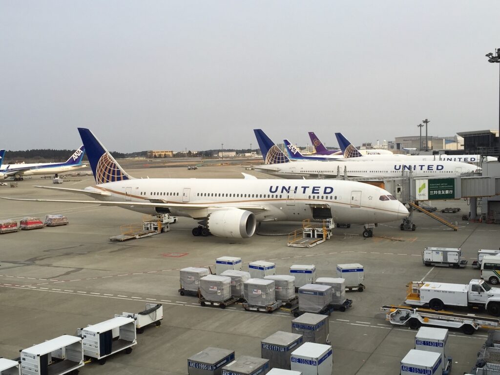 United Airlines Aircraft at Tokyo Narita Airport