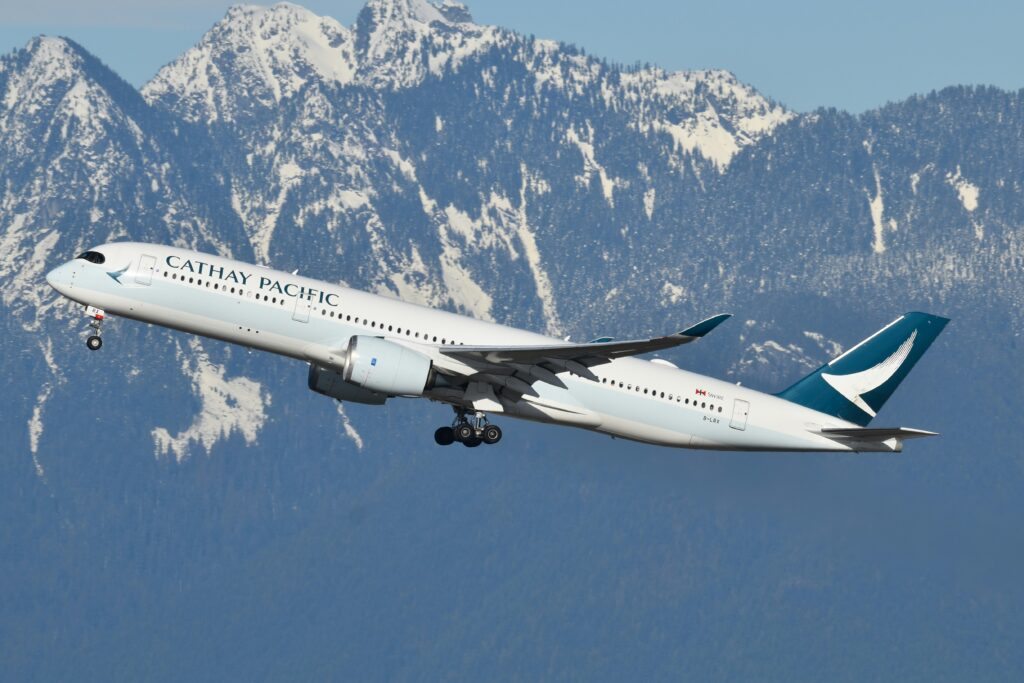 CATHAY PACIFIC AIRCRAFT IN FLIGHT
